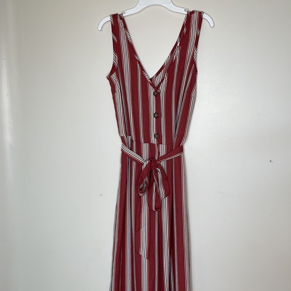 Xhilaration Striped Boho Button Front Jumpsuit - Picture 3 of 7